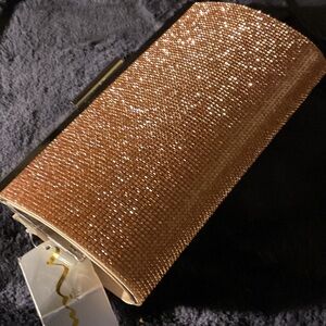 Nina Glittering Rose Gold New Year Eve Bag